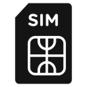 Sim card Black Filled icon