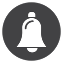 Simple Bell Black Filled icon