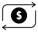 Simple cash flow icon