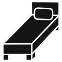 Single bed Black Filled icon