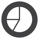 Single Exploded Pie Slice Black Filled icon