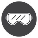 Single Lens Goggles Black Filled icon