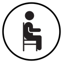 Sitting Black Filled icon