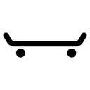 Skateboard Black Filled icon