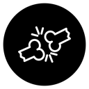 Skin Allergy Rash Black Filled icon