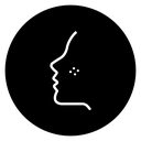 Skin Pores Face Black Filled icon