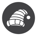 Sleeping hat Black Filled icon