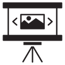 Slideshow Black Filled icon