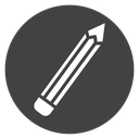 Slim Pencil Black Filled icon