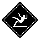 Slip Warning sign icon