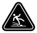 Slip Warning sign icon