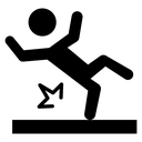 Slippery wet floor icon