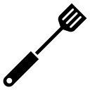 Slotted Spatula Black Filled icon