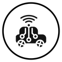 Smart car Black Filled icon