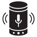 Smart speaker Black Filled icon