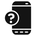 Smartphone Help and Support Black Filled icon