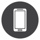 Smartphone Home Button Black Filled icon