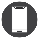 Smartphone Home Button Black Filled icon