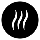 Smoke steam silhouette icon
