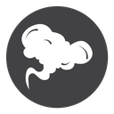 Smoke steam silhouette Black Filled icon