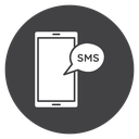 SMS Chat Bubble Black Filled icon