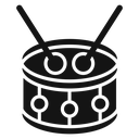 Snare Drum Black Filled icon