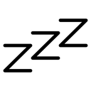Snooze Zzz Letters Black Filled icon