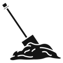 Snow and shovel icon