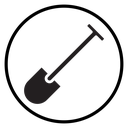 Snow and shovel icon
