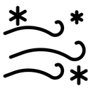 Snow blowing icon
