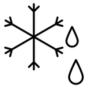 Snowflake droplets icon