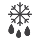 Snowflake droplets icon