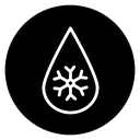 Snowflake droplets icon
