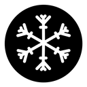 Snowflake black filled icon