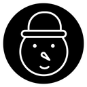 Snowman head icon