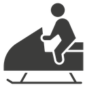 Snowmobile sport icon