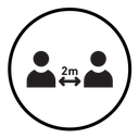 Social distancing icon