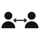Social distancing icon