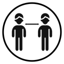 Social distancing icon