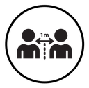 Social distancing icon