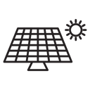 Solar panel icon