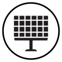 Solar panel Black Filled icon
