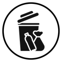 Solid waste Black Filled icon