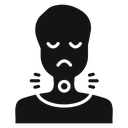 Sore throat Black Filled icon