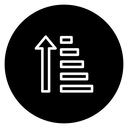 Sort amount up 2 icon