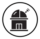 Space observatory icon