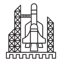 Spacecraft launch icon