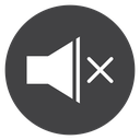 Speaker Mute Cross icon