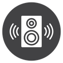 Speaker Sound Waves Black Filled icon