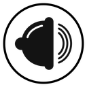 Speaker Sound Waves Black Filled icon